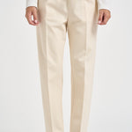 Pantaloni donna con coulisse panna S6WL24 E64 SEMICOUTURE 