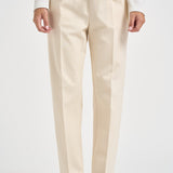 Pantaloni donna con coulisse panna S6WL24 E64 SEMICOUTURE 