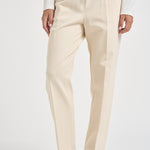 Pantaloni donna con coulisse panna S6WL24 E64 SEMICOUTURE 