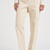 Pantaloni donna con coulisse panna S6WL24 E64 SEMICOUTURE 