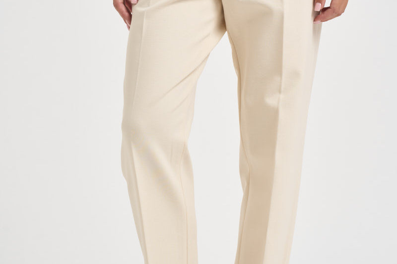 Pantaloni donna con coulisse panna S6WL24 E64 SEMICOUTURE 