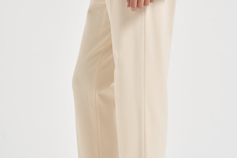 Pantaloni donna con coulisse panna S6WL24 E64 SEMICOUTURE 