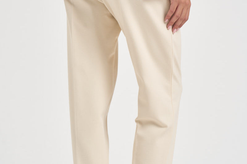 Pantaloni donna con coulisse panna S6WL24 E64 SEMICOUTURE 