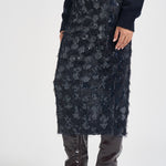 Gonna donna Bindy midi con paillettes blu S6WQ05 N12 SEMICOUTURE 