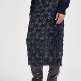 Gonna donna Bindy midi con paillettes blu S6WQ05 N12 SEMICOUTURE 