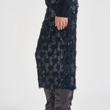 Gonna donna Bindy midi con paillettes blu S6WQ05 N12 SEMICOUTURE 