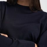 Maglia donna in lana blu navy Y6WC52 K68 SEMICOUTURE 