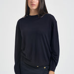 Maglia donna in lana blu navy Y6WC52 K68 SEMICOUTURE 