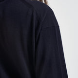 Maglia donna in lana blu navy Y6WC52 K68 SEMICOUTURE 