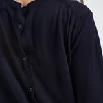 Cardigan donna in lana con bottoni blu navy Y6WC57 K68 SEMICOUTURE 