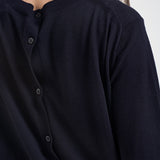 Cardigan donna in lana con bottoni blu navy Y6WC57 K68 SEMICOUTURE 
