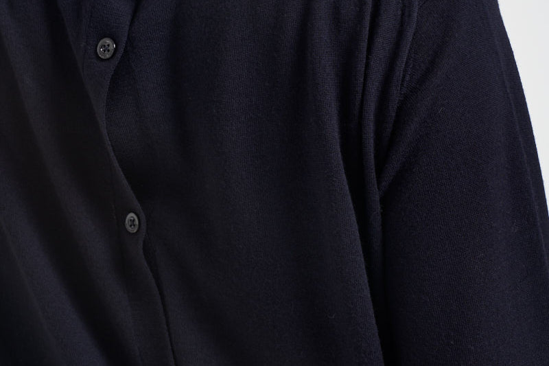 Cardigan donna in lana con bottoni blu navy Y6WC57 K68 SEMICOUTURE 