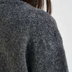 Maglia donna girocollo a rombi grigia Y6WE90 B70 SEMICOUTURE 