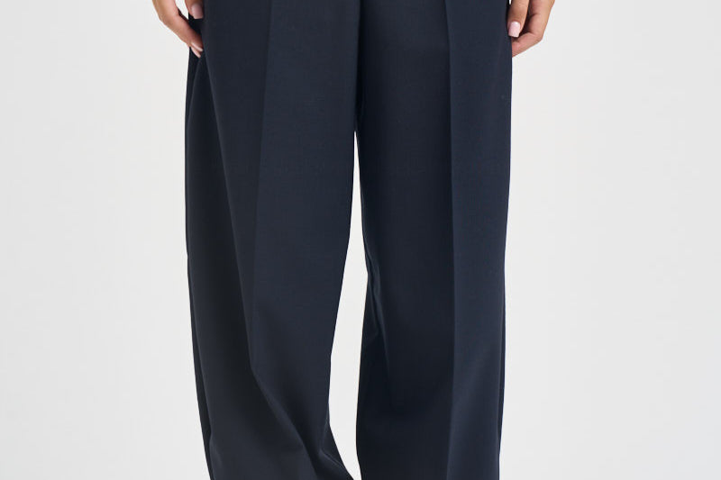 Pantaloni donna sartoriali blu notte Y6WI32 K68 SEMICOUTURE 