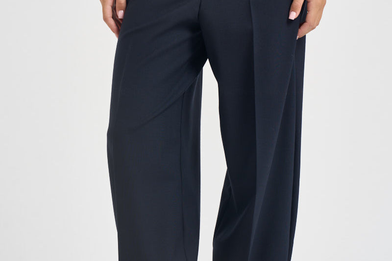 Pantaloni donna sartoriali blu notte Y6WI32 K68 SEMICOUTURE 