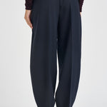 Pantaloni donna sartoriali blu notte Y6WI32 K68 SEMICOUTURE 