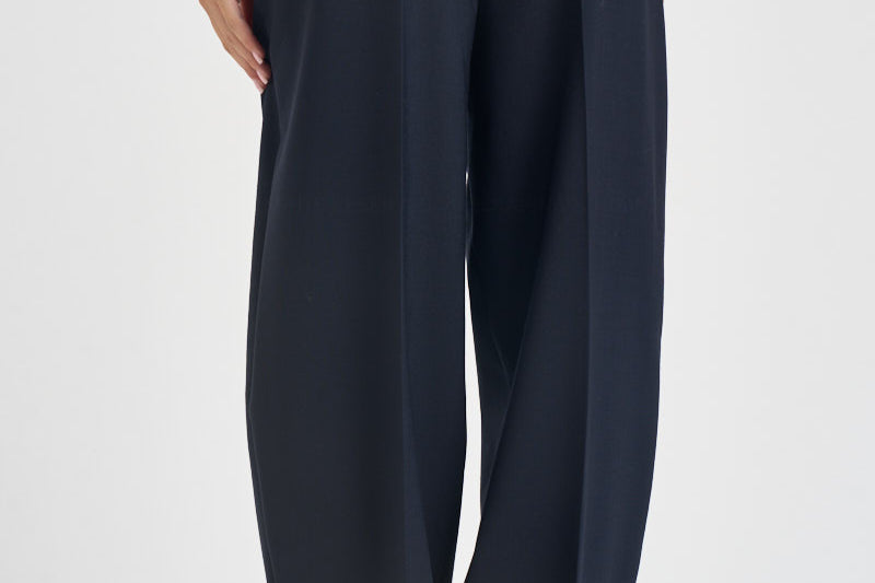 Pantaloni donna sartoriali blu notte Y6WI32 K68 SEMICOUTURE 