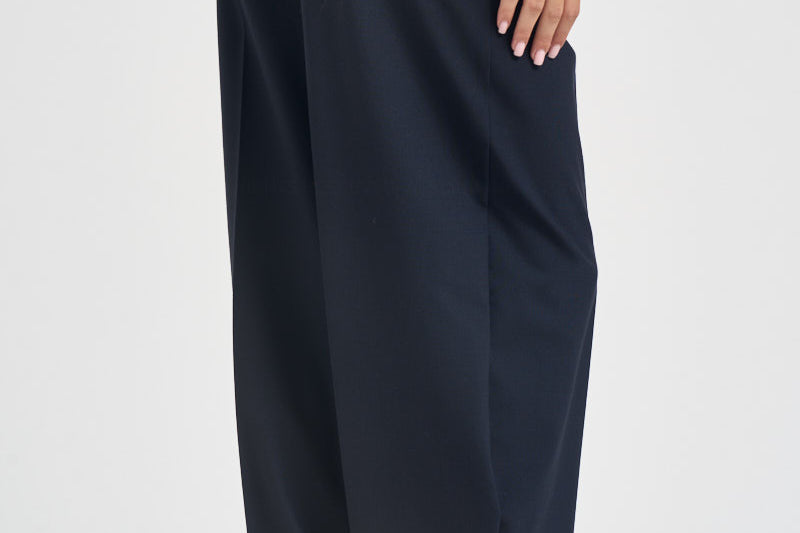 Pantaloni donna sartoriali blu notte Y6WI32 K68 SEMICOUTURE 