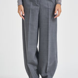 Pantaloni donna sartoriali grigio mélange Y6WI32 X90 SEMICOUTURE 
