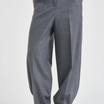 Pantaloni donna sartoriali grigio mélange Y6WI32 X90 SEMICOUTURE 