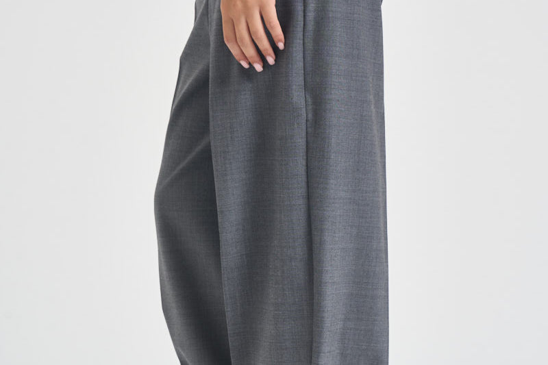 Pantaloni donna sartoriali grigio mélange Y6WI32 X90 SEMICOUTURE 
