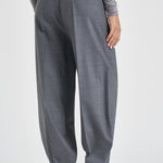 Pantaloni donna sartoriali grigio mélange Y6WI32 X90 SEMICOUTURE 