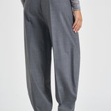 Pantaloni donna sartoriali grigio mélange Y6WI32 X90 SEMICOUTURE 