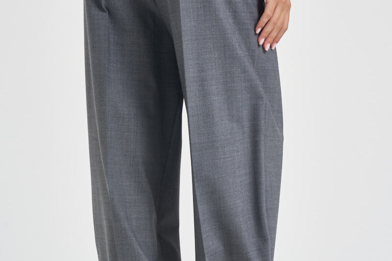 Pantaloni donna sartoriali grigio mélange Y6WI32 X90 SEMICOUTURE 