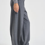 Pantaloni donna sartoriali grigio mélange Y6WI32 X90 SEMICOUTURE 