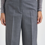 Pantaloni donna sartoriali grigio mélange Y6WI32 X90 SEMICOUTURE 