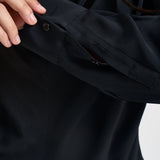 Camicia donna scollo sciallato nera Y6WU06 Y69 SEMICOUTURE 