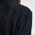 Camicia donna scollo sciallato nera Y6WU06 Y69 SEMICOUTURE 