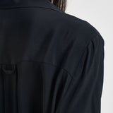 Camicia donna scollo sciallato nera Y6WU06 Y69 SEMICOUTURE 