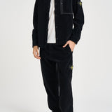 Camicia uomo in velluto a coste nera 1200016 S0212V0029 STONE ISLAND 