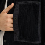 Camicia uomo in velluto a coste nera 1200016 S0212V0029 STONE ISLAND 