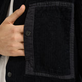 Camicia uomo in velluto a coste nera 1200016 S0212V0029 STONE ISLAND 