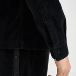 Camicia uomo in velluto a coste nera 1200016 S0212V0029 STONE ISLAND 