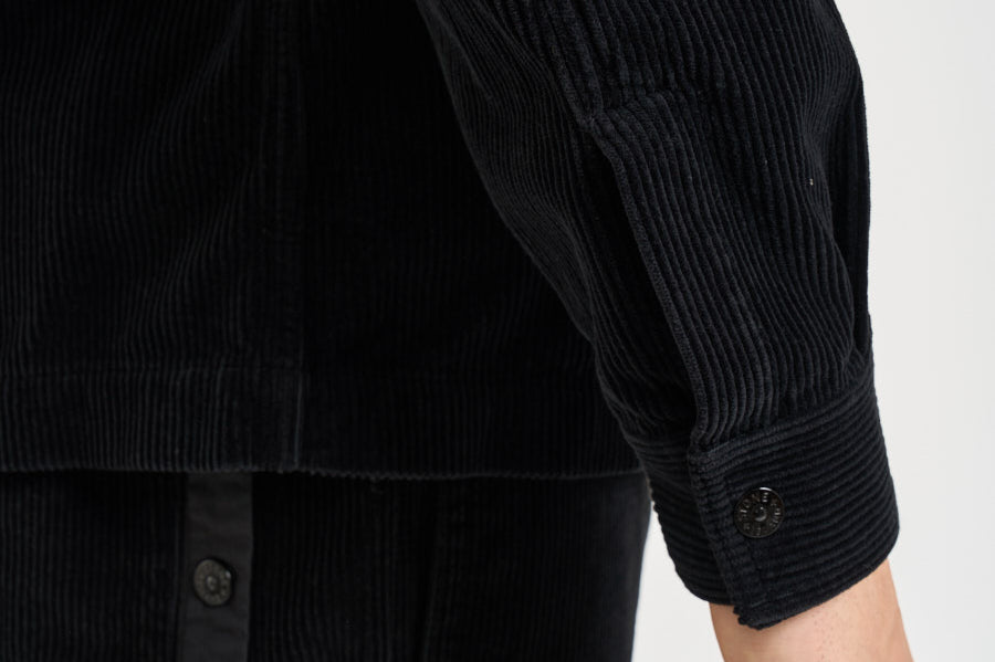 Camicia uomo in velluto a coste nera 1200016 S0212V0029 STONE ISLAND 