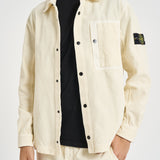 Camicia uomo in velluto a coste panna 1200016 S0212V0093 STONE ISLAND 