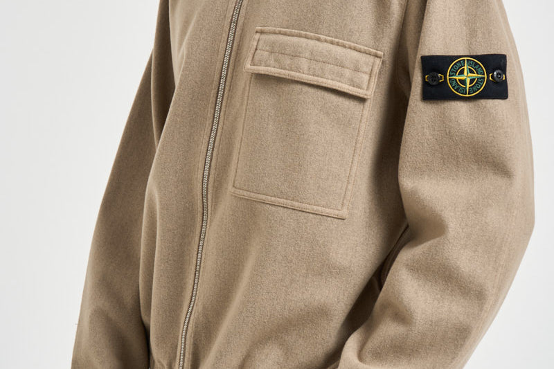 Giacca uomo con zip beige 1200033 S0451V0094 STONE ISLAND 