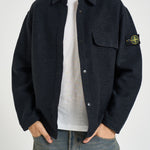Giacca camicia uomo blu notte 1200034 S0461V0020 STONE ISLAND 