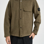 Giacca camicia uomo verde oliva 1200034 S0461V005G STONE ISLAND 