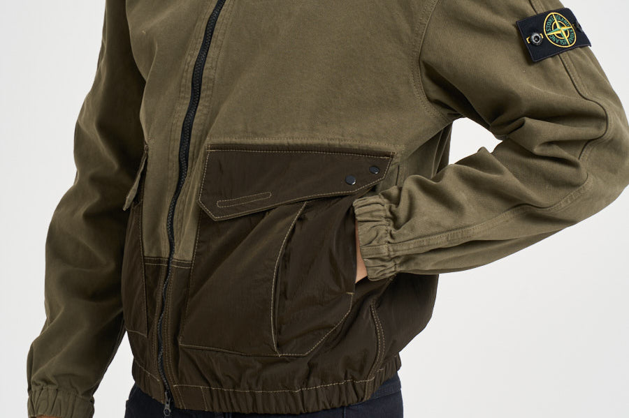 Giubbotto uomo tecnico verde militare 1200039 S0482V005G STONE ISLAND 