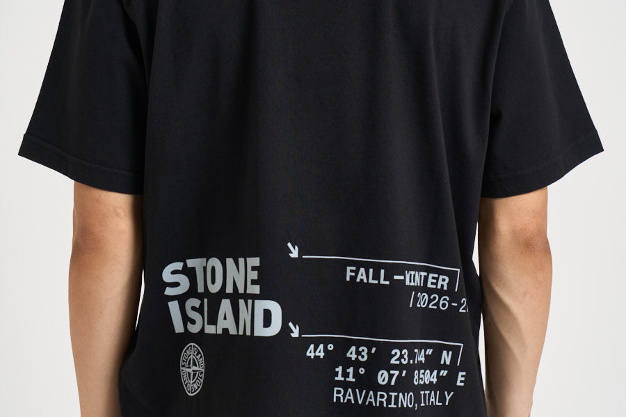 T-shirt uomo girocollo nera 2100001 S0480V0029 STONE ISLAND 