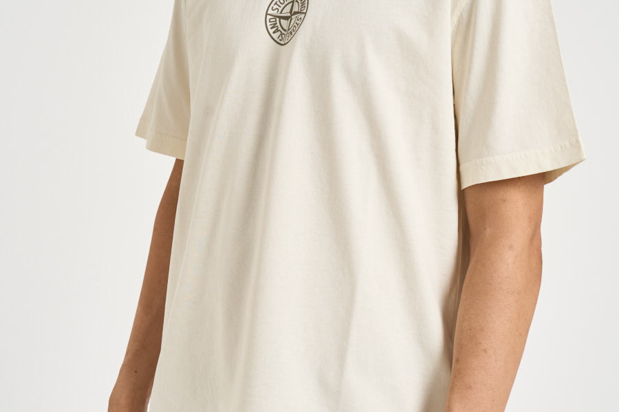 T-shirt uomo girocollo panna 2100001 S0480V0093 STONE ISLAND 