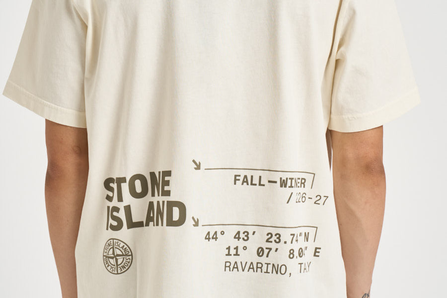 T-shirt uomo girocollo panna 2100001 S0480V0093 STONE ISLAND 