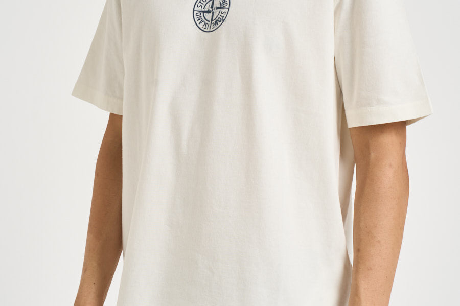 T-shirt uomo con stampa Vertical Placement panna 2100001 S0533V0093 STONE ISLAND 