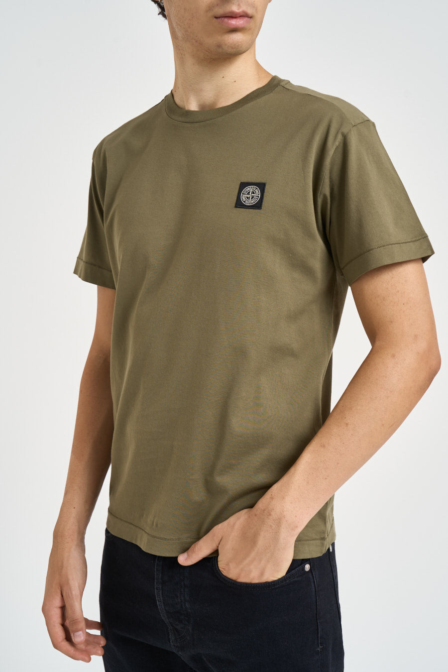 T-shirt uomo girocollo verde 2100027 S0013V005G STONE ISLAND 