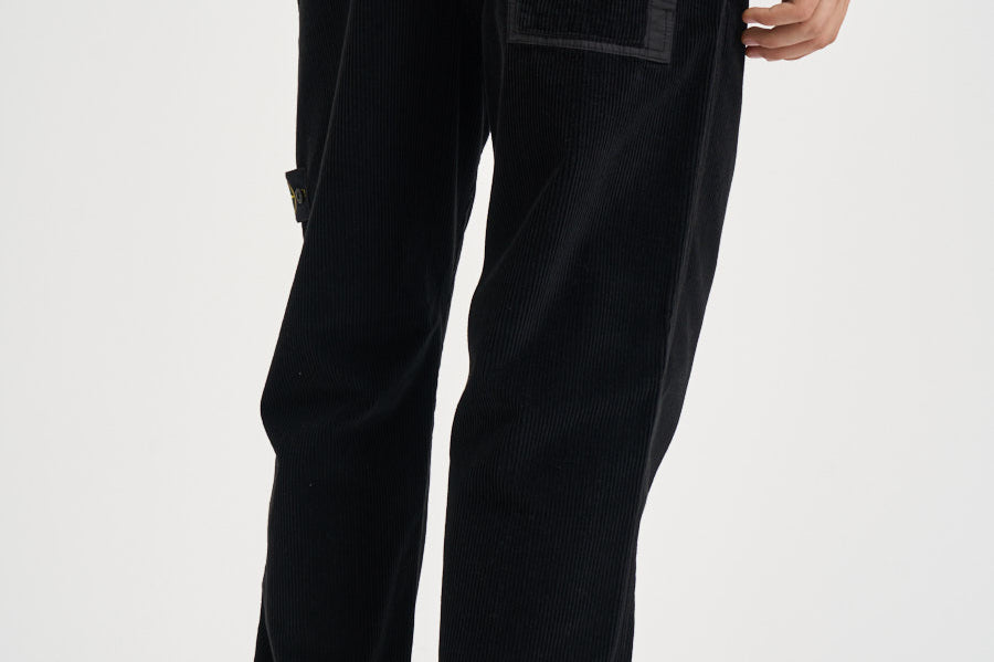 Pantalone uomo in velluto a coste nero 3100059 S0212V0029 STONE ISLAND 