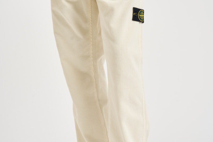 Pantalone uomo in velluto a coste panna 3100059 S0212V0093 STONE ISLAND 